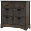 Armoire de rangement rustique avec deux tiroirs et quatre paniers classiques en rotin-12213684