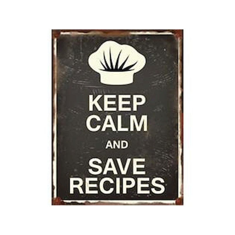 Décoration murale en métal calme et save recipes