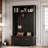 Versatile 4-in-1 Hall Tree With 6 Golden Hooks, Bench, Coat Rack And 2 Drawers-2048375305