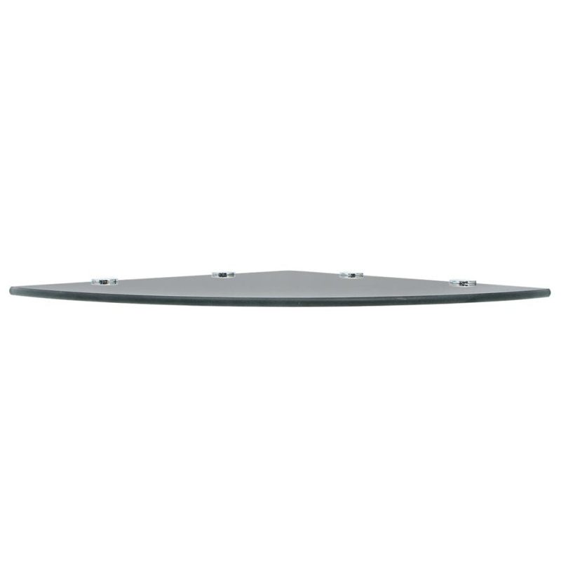 Brylee Glass Corner Shelf, 0.8cm H x 45cm W x 45cm D, Black