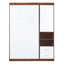Lit escamotable mural Murphy avec armoire, blanc