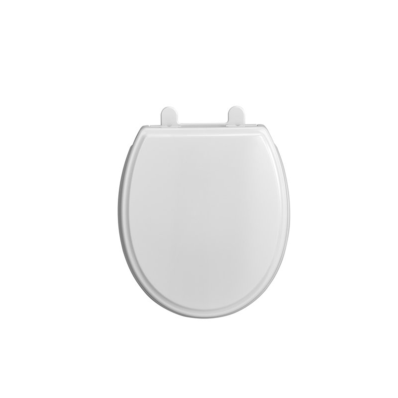 Siège de toilette rond traditionnel à devant traditionnel, Blanc