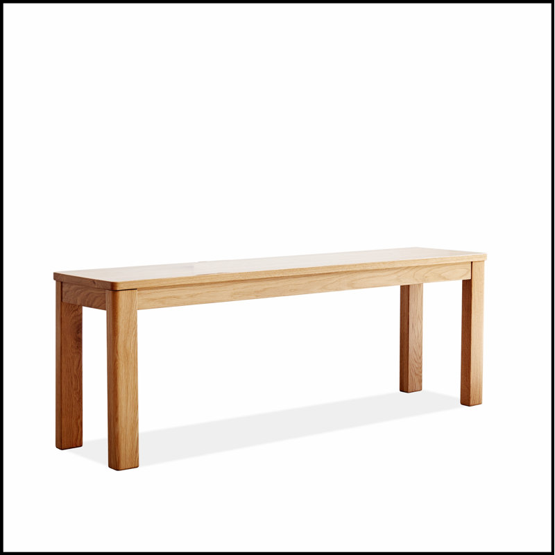 Natural Oak Wood Dining Bench For Living Room, Durable And Visually Appealing With Exquisite Grain Pattern