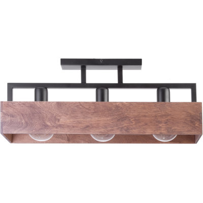 Basile Wood Semi Flush Mount