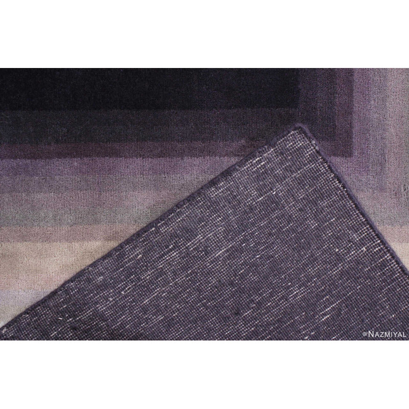 Tapis géométrique mauve moderne Mid-Century