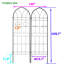 Treillis de jardin en métal 78,7 po x 19,7 po, antirouille, 2 pour plantes grimpant à l'extérieur, noir avec 2 porte-pots Trellis extérieur antirouille 78,7 po x 19,7 po, plantes en paquet, robuste
