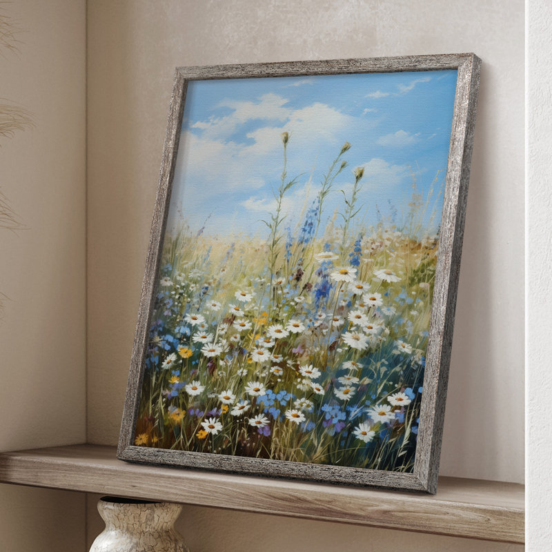Reproduction encadrée FLORAL Series XVII - bois massif, H 11 po x l 9 po