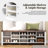 Farmhouse 4-in-1 Hall Tree with Hooks, Entryway Bench with Shelves, Shoe Organizer with Open Compartments for Mudroom, Living Room-913608124