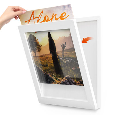 1-pack Album Frames For Vinyl Records Display, Vinyl Frame For 12x12 Inch Lp Vinyl Record Cover Display,white