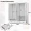 Armoire polyvalente à 4 portes avec 2 tiroirs, placard spacieux pour la chambre ou la chambre d'amis, blanc-599680704