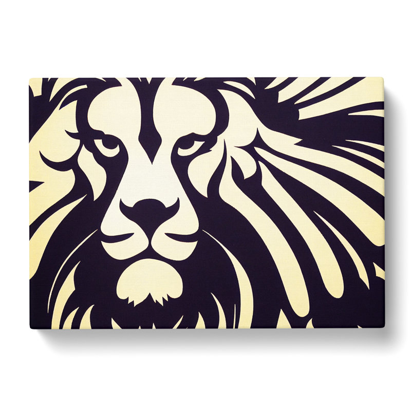 Lion Art Deco Vol.1 Abstract - Wrapped Canvas, 35cm H x 50cm W x 3cm D