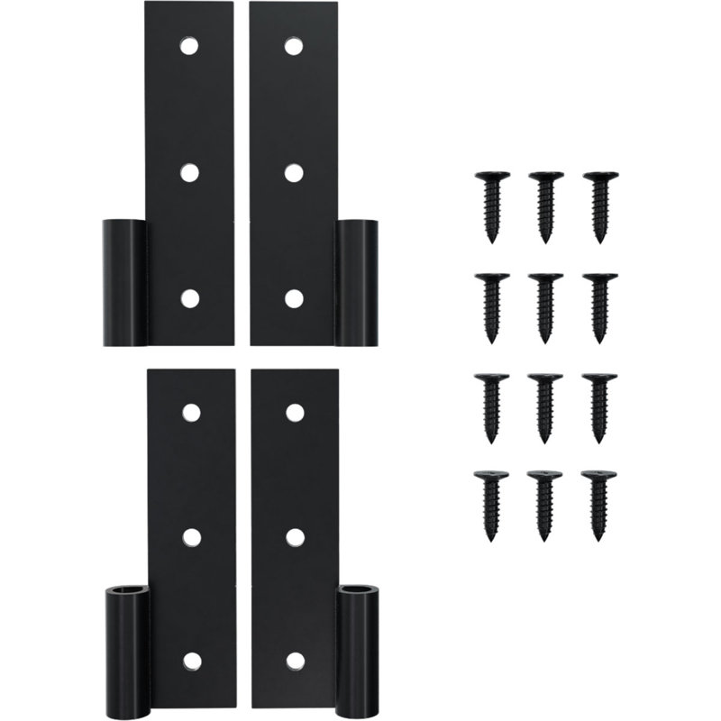 Ensemble de volets à charnière décalée plate de 0 po SteelTek, pour les hauteurs de 12 à 36 po (comprend 2 paires de charnières)