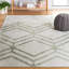 Tapis géométrique ivoire / sauge Arrietty-1860013883
