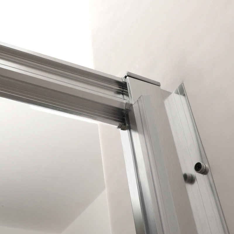 60" W X 72" H Shower Door, Single Sliding Bypass - Brushed Nickel, Tempered Glass, Streamlined Design Enclosure, 72", Nickel Robust Bathroom Improvement