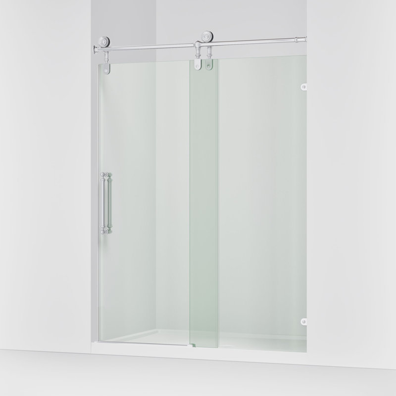 Artifacts 80-7/8 In. H Sliding Shower Door With 3/8 In.-Thick Glass, Chrome