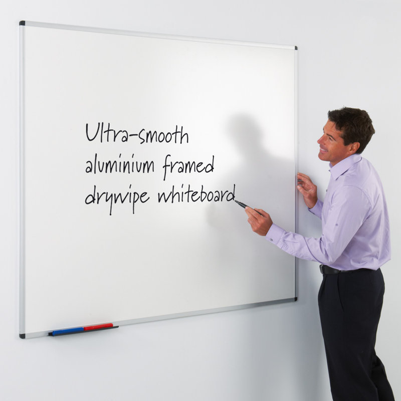 Wall Mounted Whiteboard, 120 cm H x 150 cm W