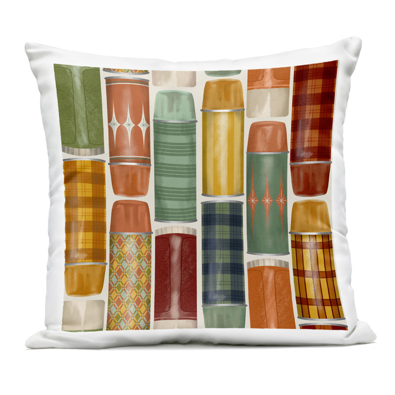 Coussin d'extérieur imprimé rétro Designs par Jilly Jack Designs