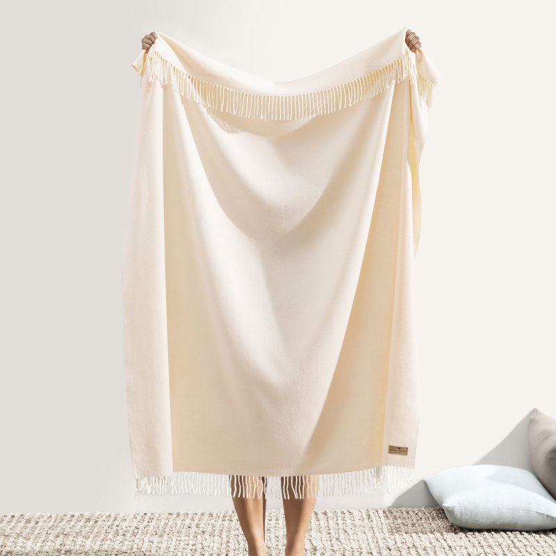 Italian Herringbone Throw Blanket, Charcoal