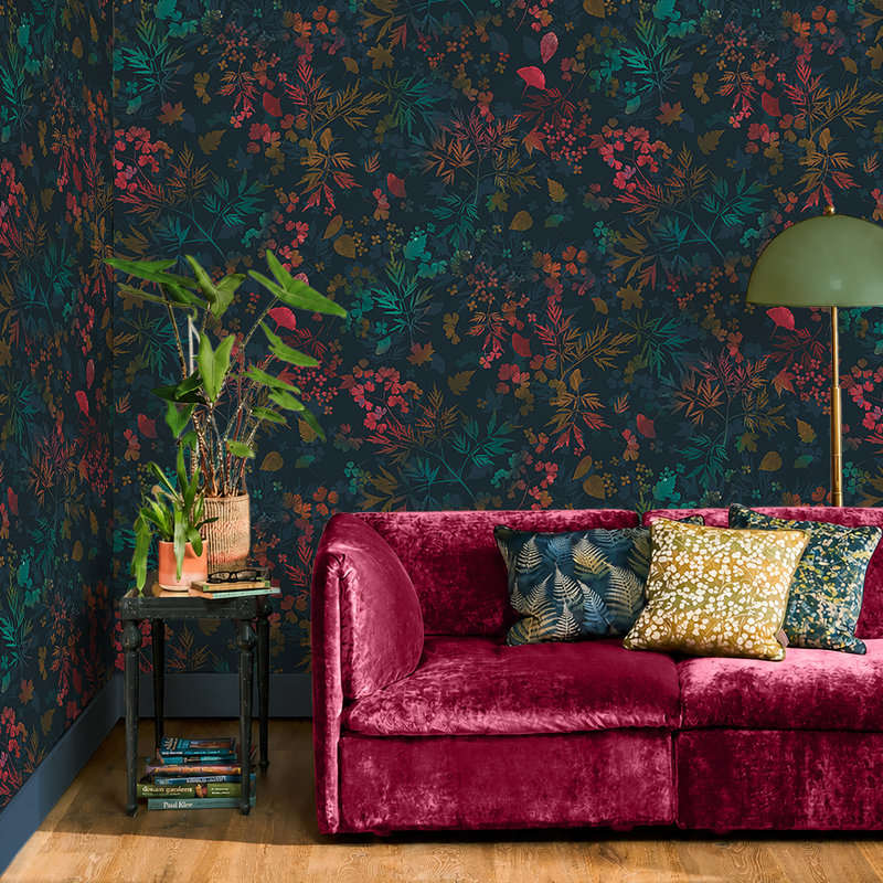 Clarissa Hulse Windfall Sapphire Wallpaper, Dark Green