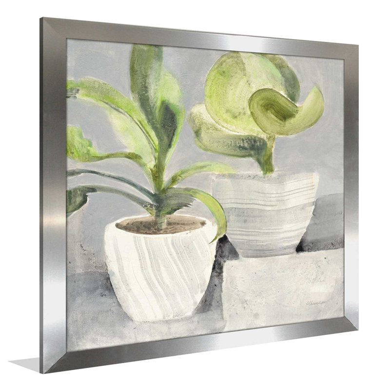 Nature morte - Peinture, Encadrement argenté, H 31,5 po x l 31,5 po x P 1 po