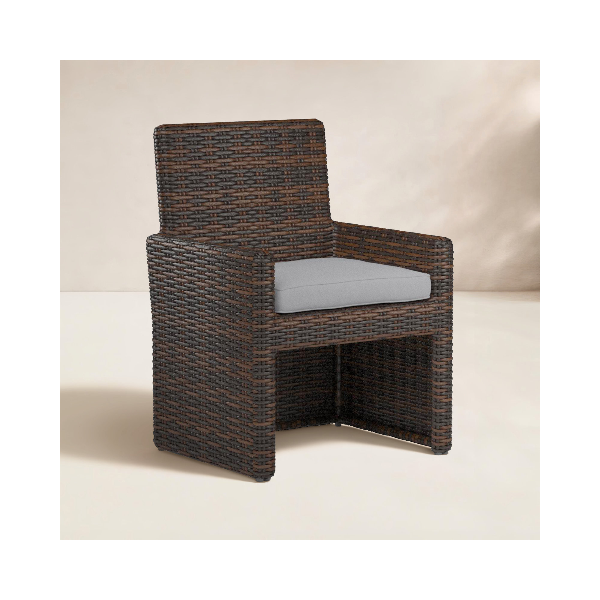 Naomie Patio Dining Chair with Sunbrella® Cushion, Canvas Granite Sunbrella® Canvas