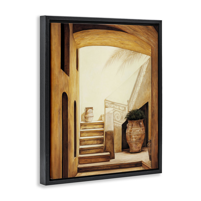 Timeless Architecture Interior Floating Frame, design by Eduardo, 21" H x  17" W, Jet Black Floater Frame