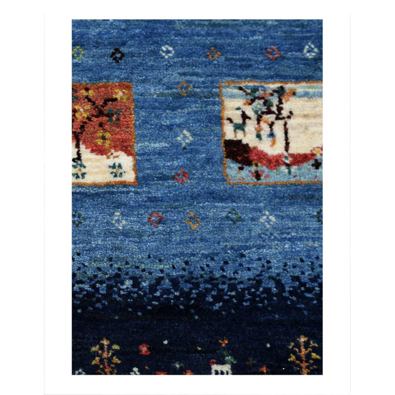 Fine Hand knotted Persian Gabbeh 2'X 3'