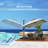 Karnesha Eco-Friendly Advanced Fabric 10FT Square Cantilever Umbrella  With Base,Light Gray-1865384803-1820443760