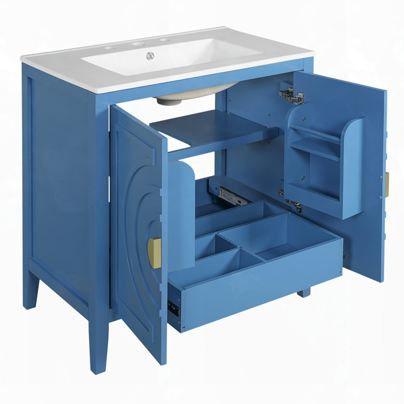 Meuble-lavabo de salle de bain avec lavabo