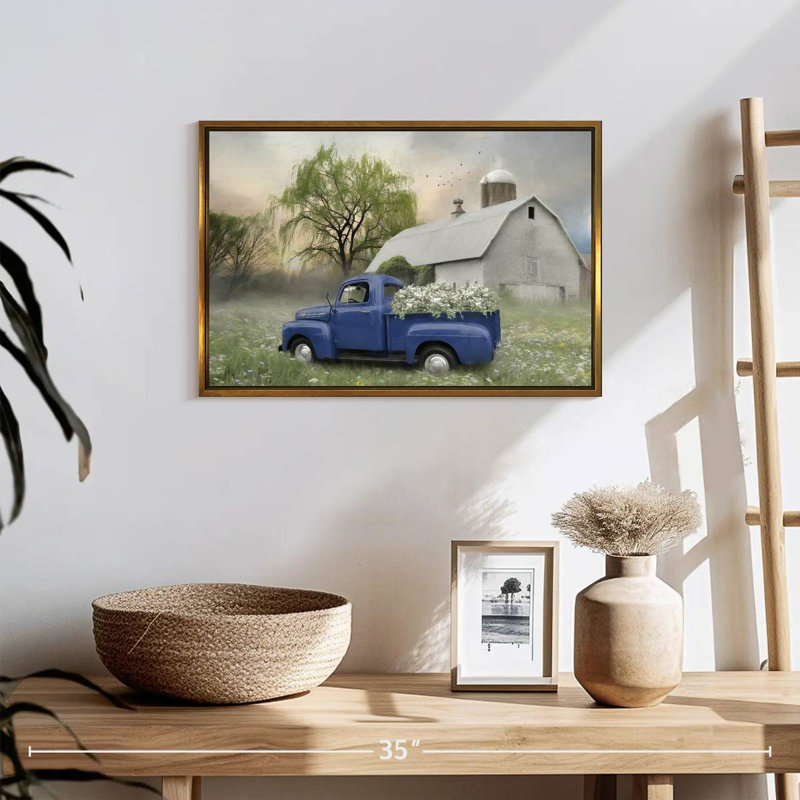 Printemps à l'ancienne, 19 po x 13 po, Cadre flottant doré