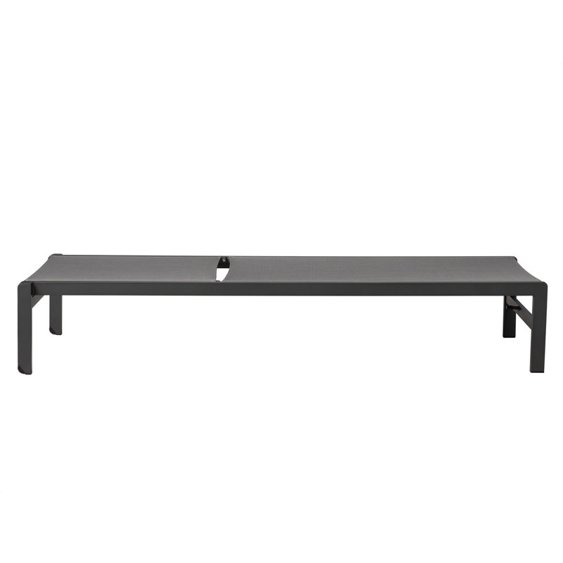 Stacking Chaise-Set Of 2, Matte Charcoal