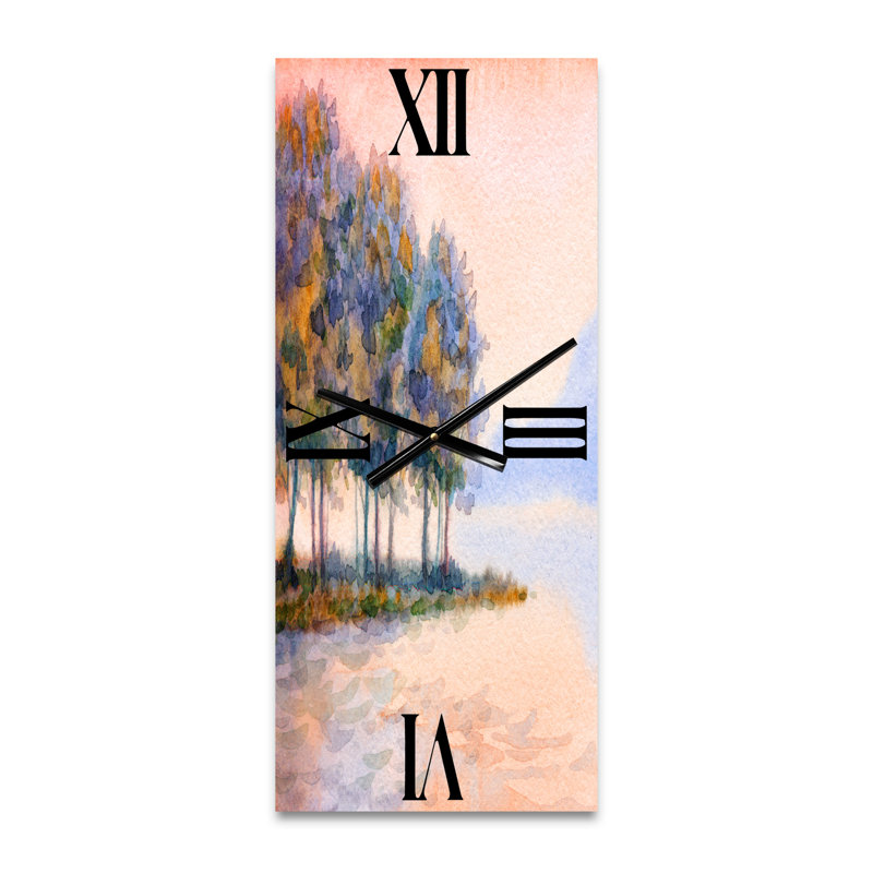 Horloge murale coucher de soleil sur le lac II, Grand