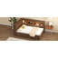 Lit de jour en bois pleine grandeur avec tablettes de rangement, USB, DEL et lit gigogne
