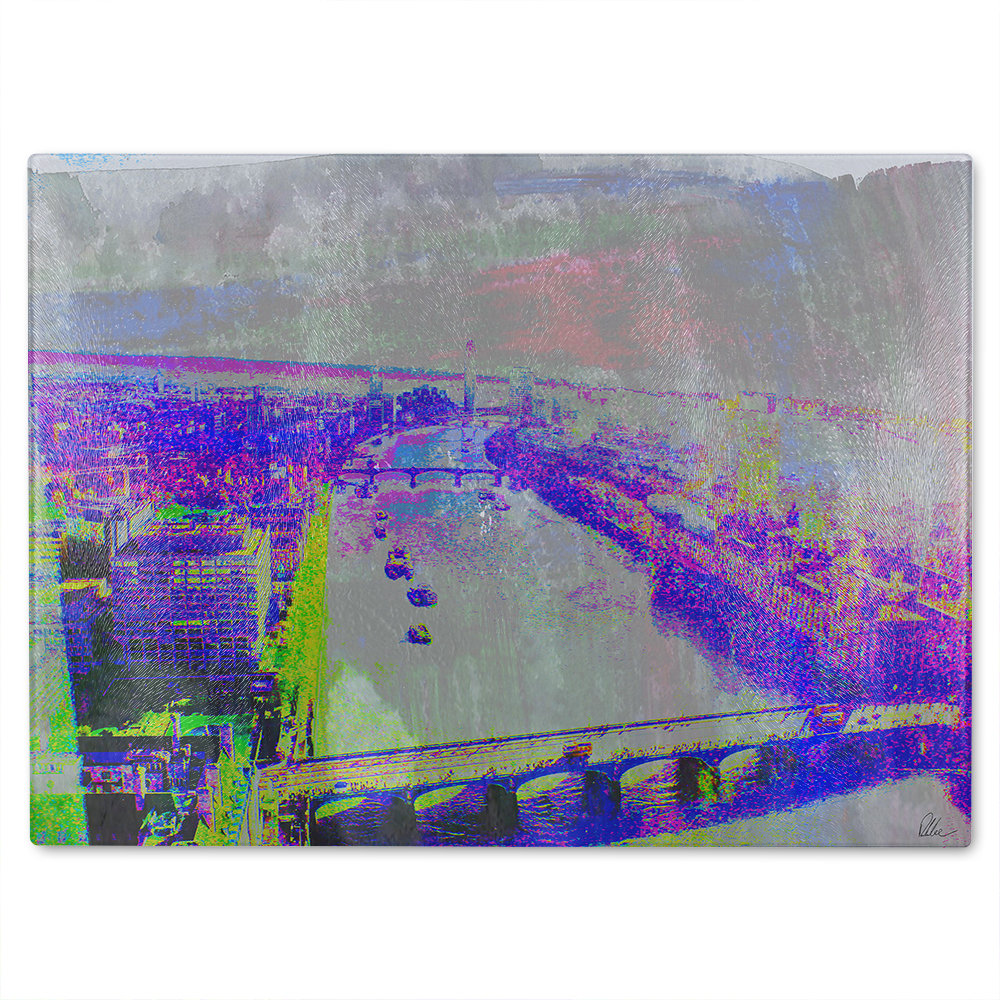 London Eye View   Glass Chopping Board