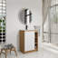 Meuble-lavabo autoportant de 24 po avec lavabo en céramique à rebord mince
