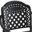 Mobilier d'extérieur en fonte d'aluminium avec coussins - noir, rouille, pour 4 sièges et 4