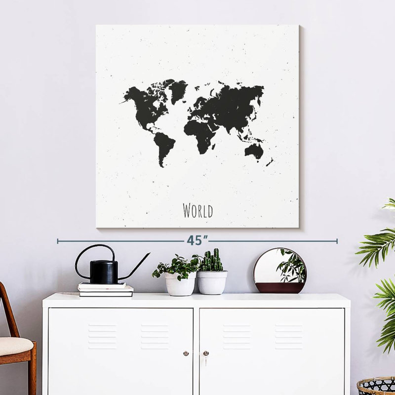 Aliaz Basic World Map, 33" H x 33" W