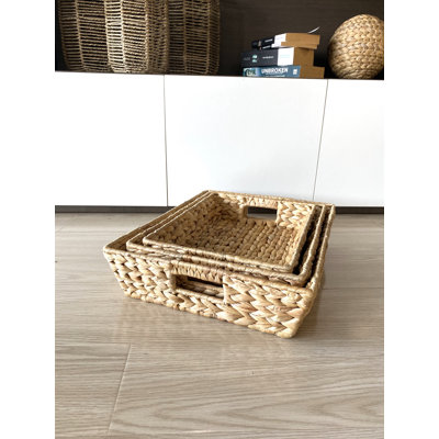 Winne Wicker Tray - Set of 3
