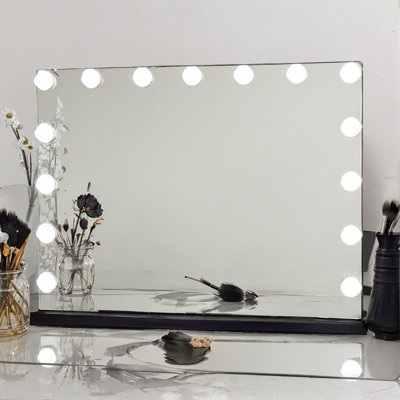 Kycia Makeup Mirror with Lights Touch Control for Dressing Room & Bedroom, Tabletop or Wall-Mounted