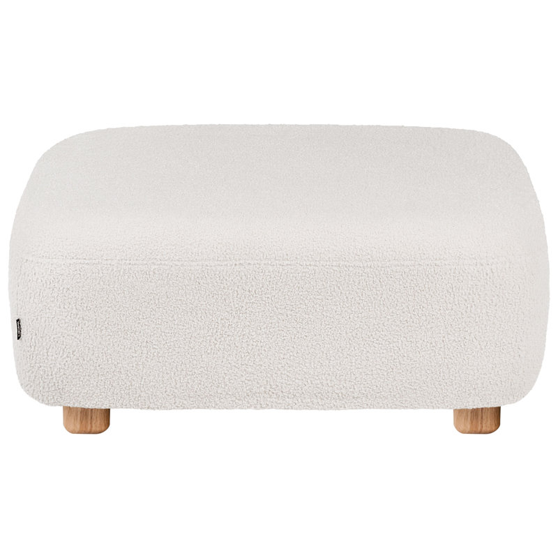 Tambre 79 Wide Ottoman, Boucle, White