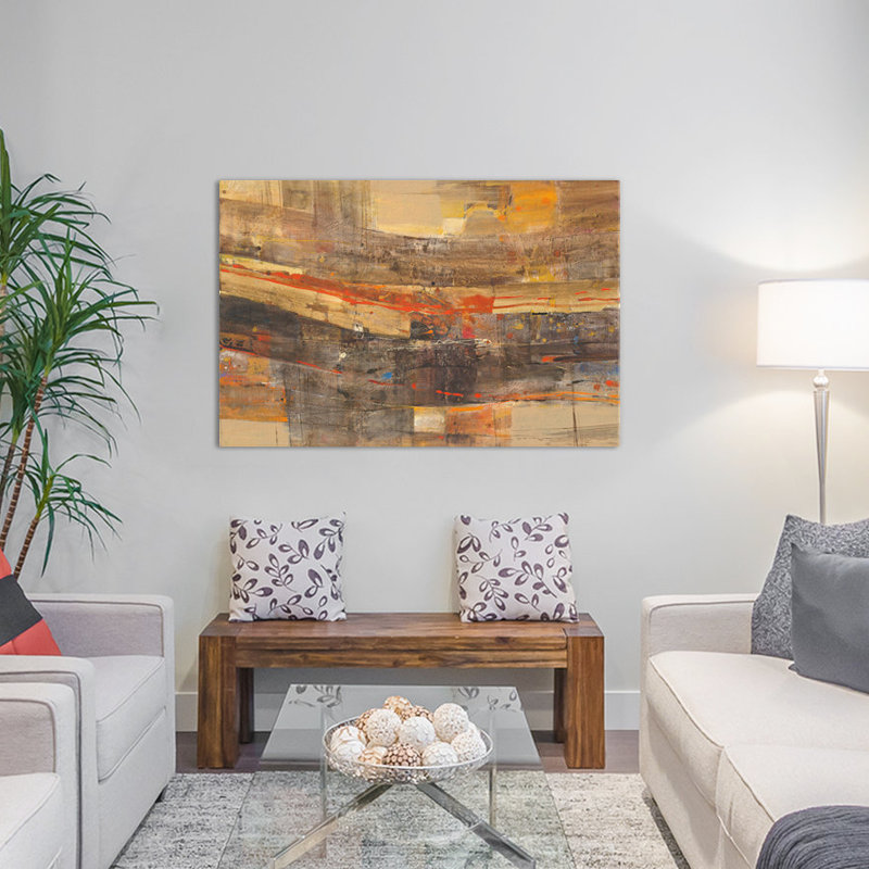Nature's Theatre Painting Print on Wrapped Canvas, 18" H x 26" W x 1.5" D, Black Framed Canvas, No Mat