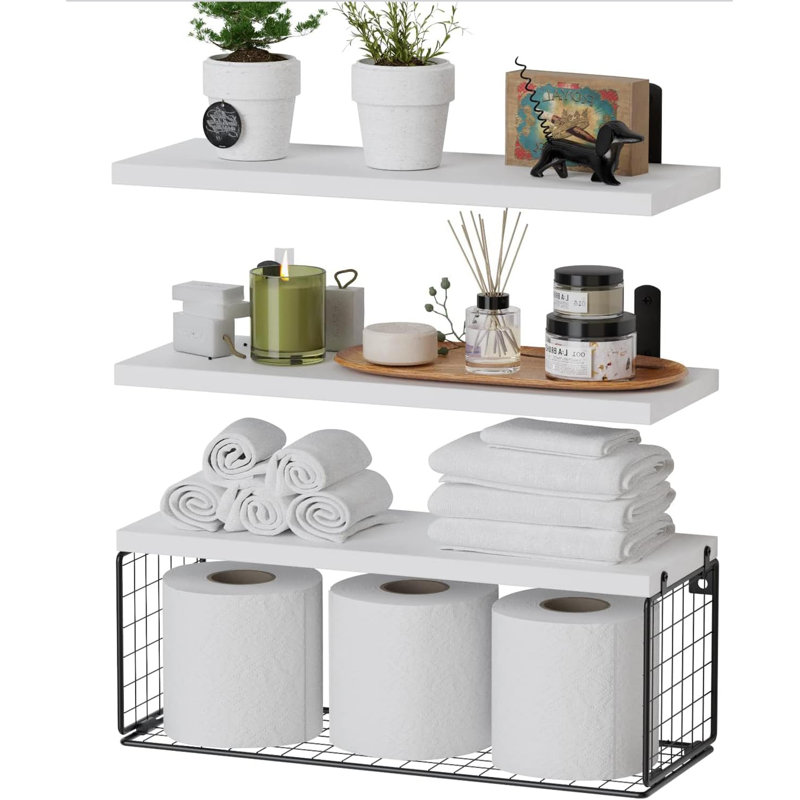Akershus Bathroom Shelves, White
