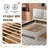 Upholstered Platform Bed with Tufted Headboard, Modern Minimalist Bed Frame for Bedroom, Soft Fabric Upholstery Bed-1828351223-1828351221