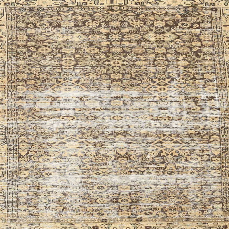 Tapis traditionnel brun / beige Kirkenes, Rond 3 pi