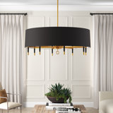 Langford 8 Light Shaded Drum Chandelier