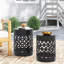 Ensemble de 2 tables de bout d'extérieur en fer thermolaqué noir Delight-1393838369
