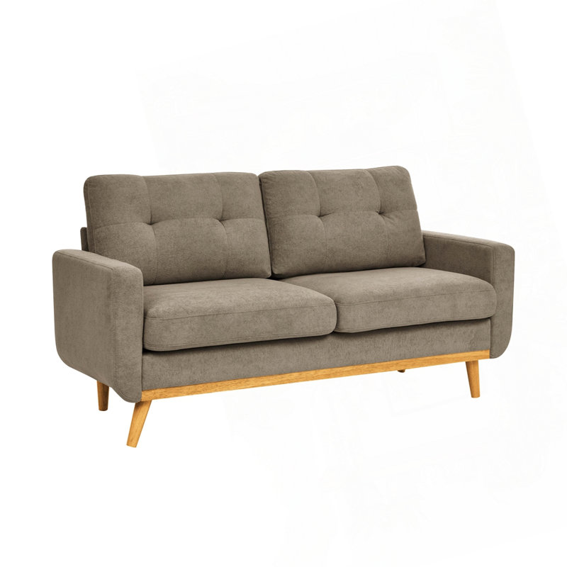 Canapé rembourré Mid-Century, Kaki