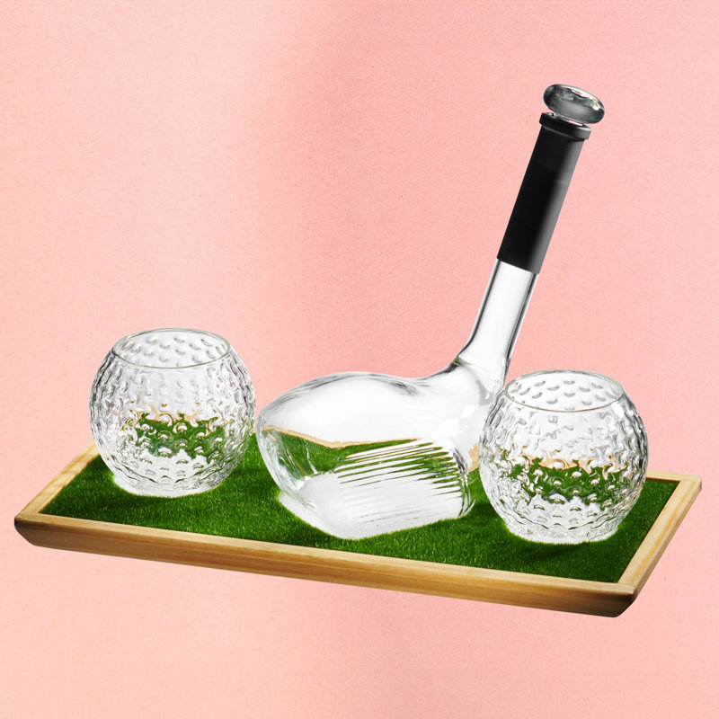 Golf 3 Piece Decanter Whiskey Set