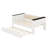 Wood Daybed Featuring Storage Shelves, Upholstered Backrest, USB, And Trundle-457432877