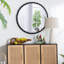 Miroir circulaire avec cadre perlé en métal